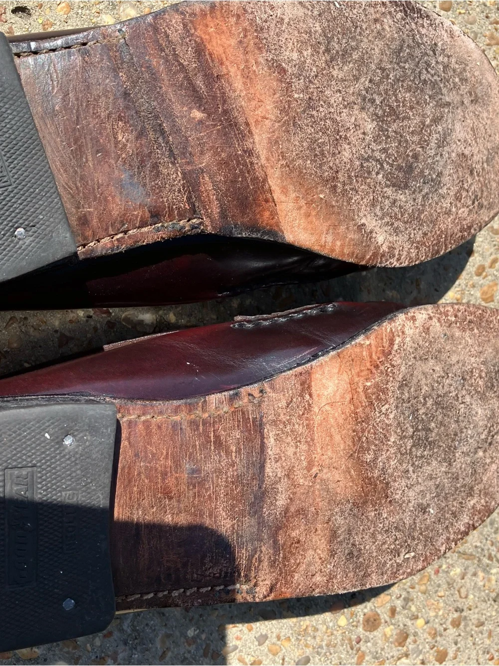 Men's Burgundy G.H. Bass Leather Slip-On Loafers